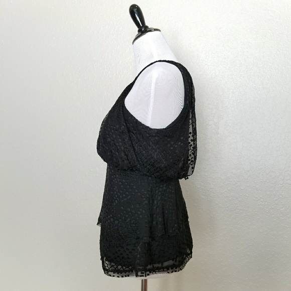 😀 NWOT BCBGMaxAzria Black Silk Blend Halter Top - Picture 3 of 8